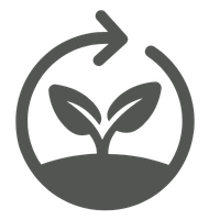 Circular recycling arrows icon